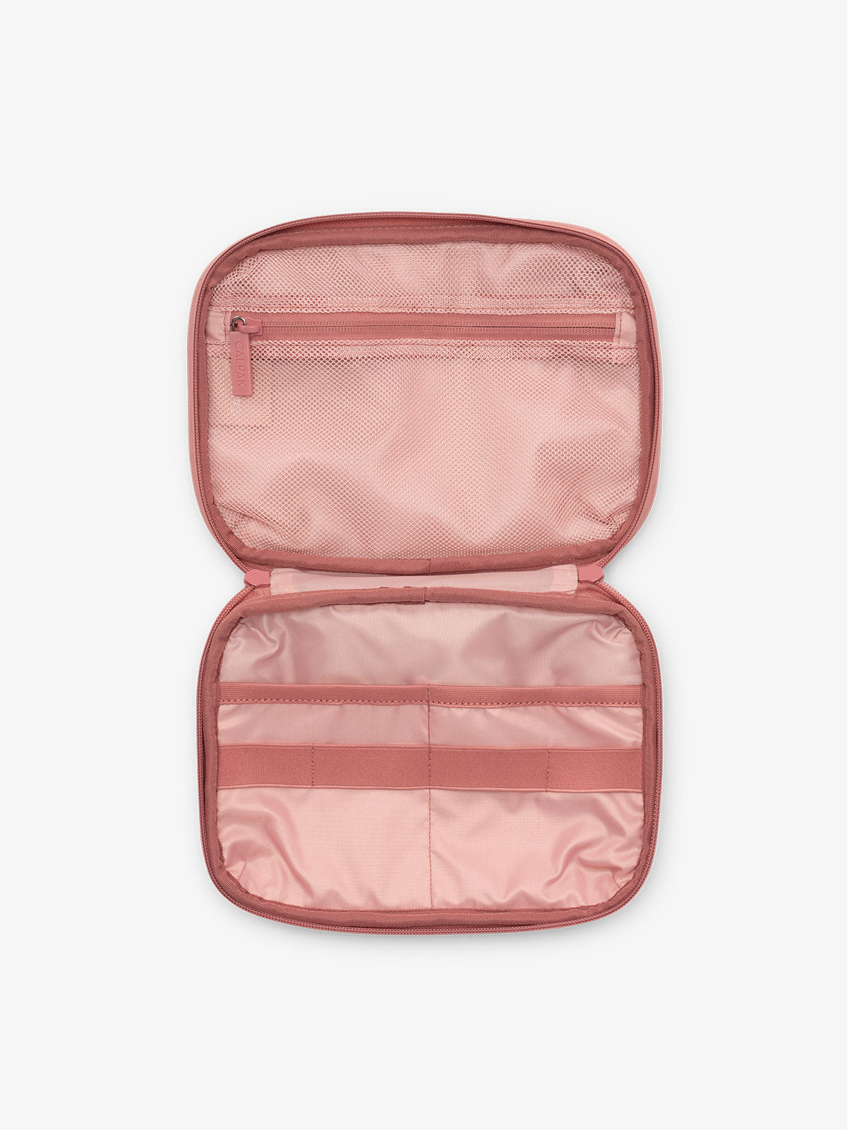 CALPAK tech and electronics organizer for travel in pink tea rose; ATC2001-TEA-ROSE