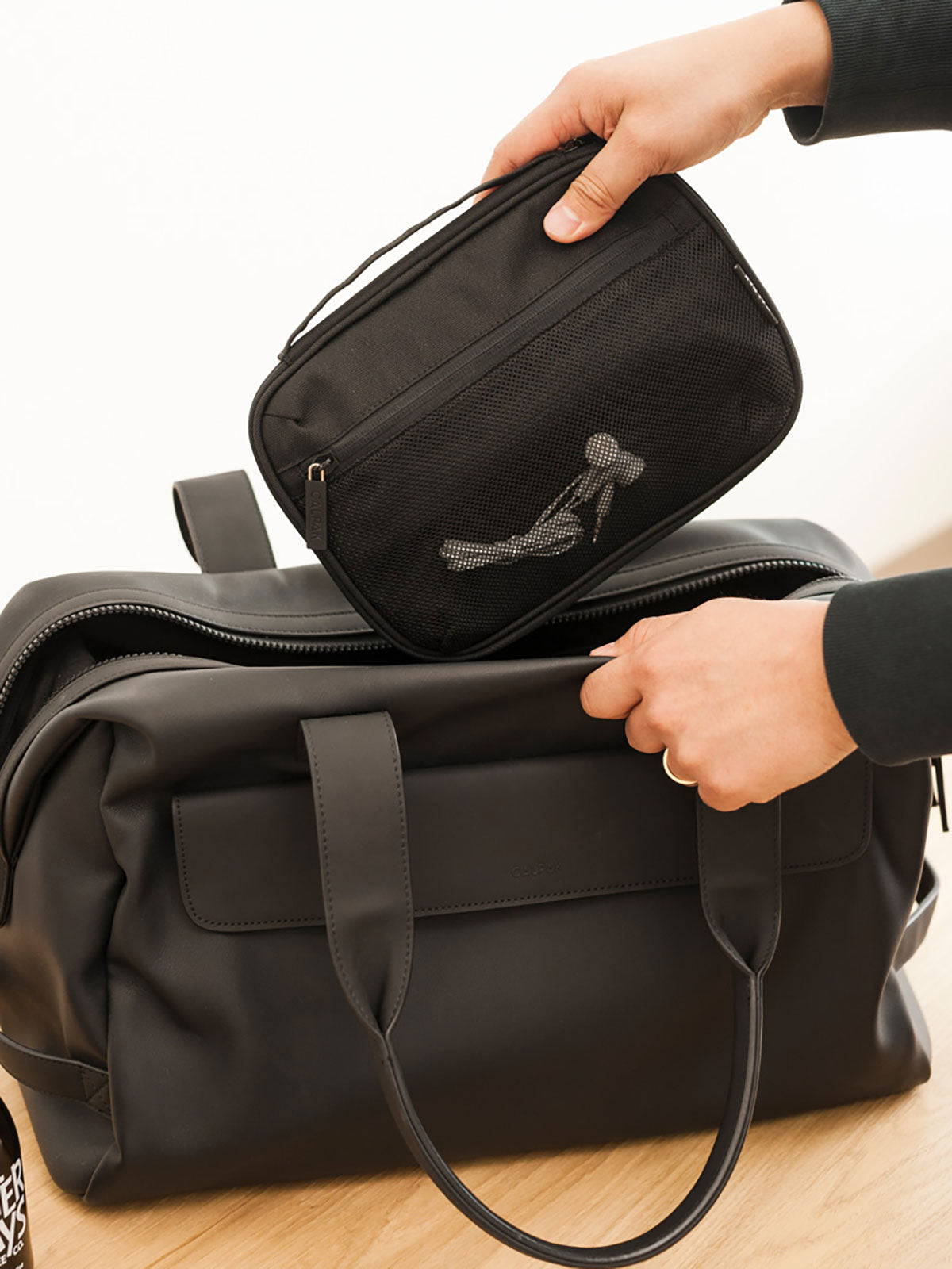 CALPAK black tech case and electronics bag; ATC2001-BLACK