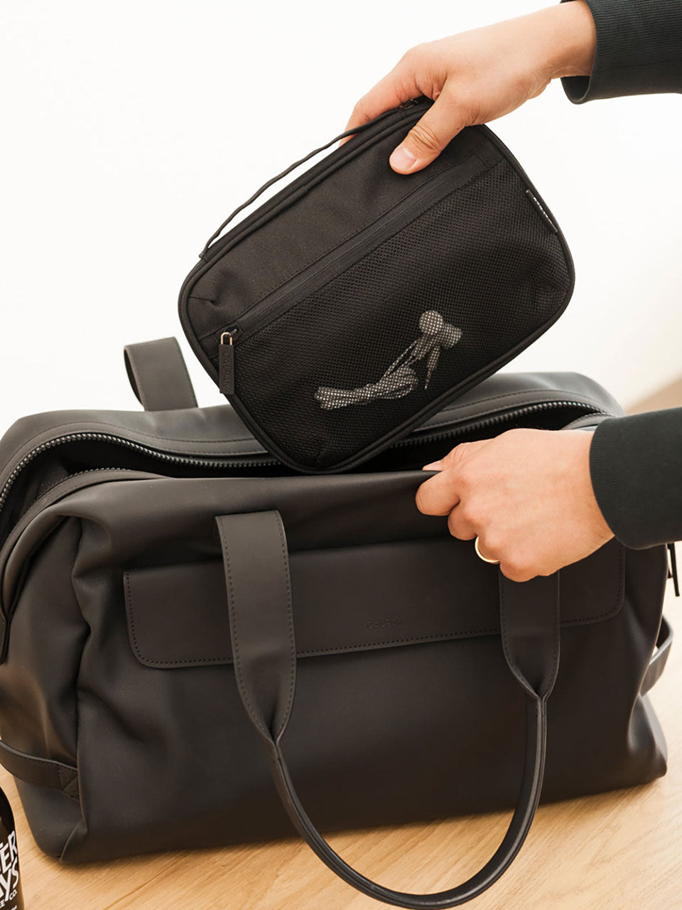 CALPAK black tech case and electronics bag; ATC2001-BLACK