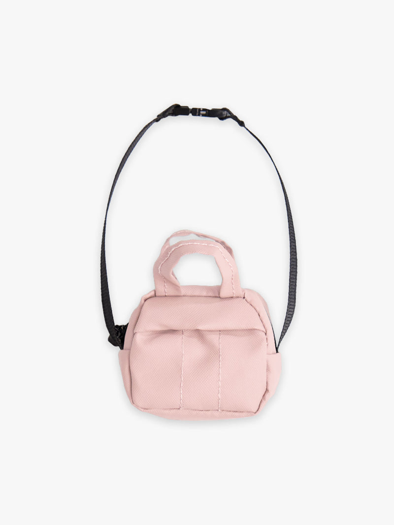 CALPAK Teeny Tiny Luka Duffel with strap in light pink Rose Quartz