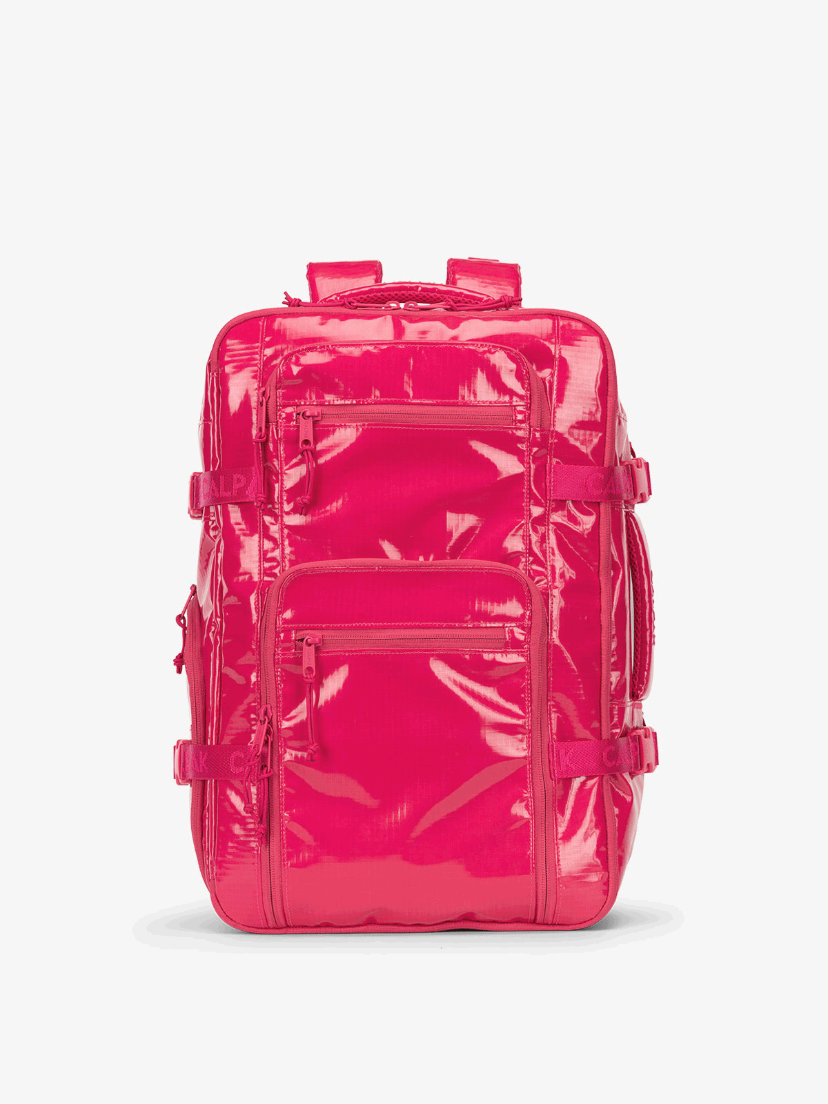 CALPAK Terra 26L Laptop Backpack and Duffel Bag 360 view in pink dragonfruit
