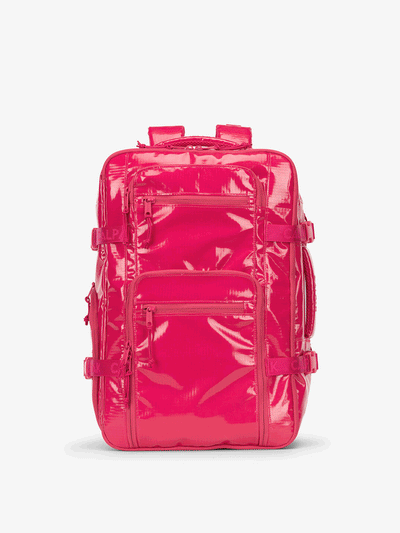 CALPAK Terra 26L Laptop Backpack and Duffel Bag 360 view in pink dragonfruit; BPH2201-DRAGONFRUIT