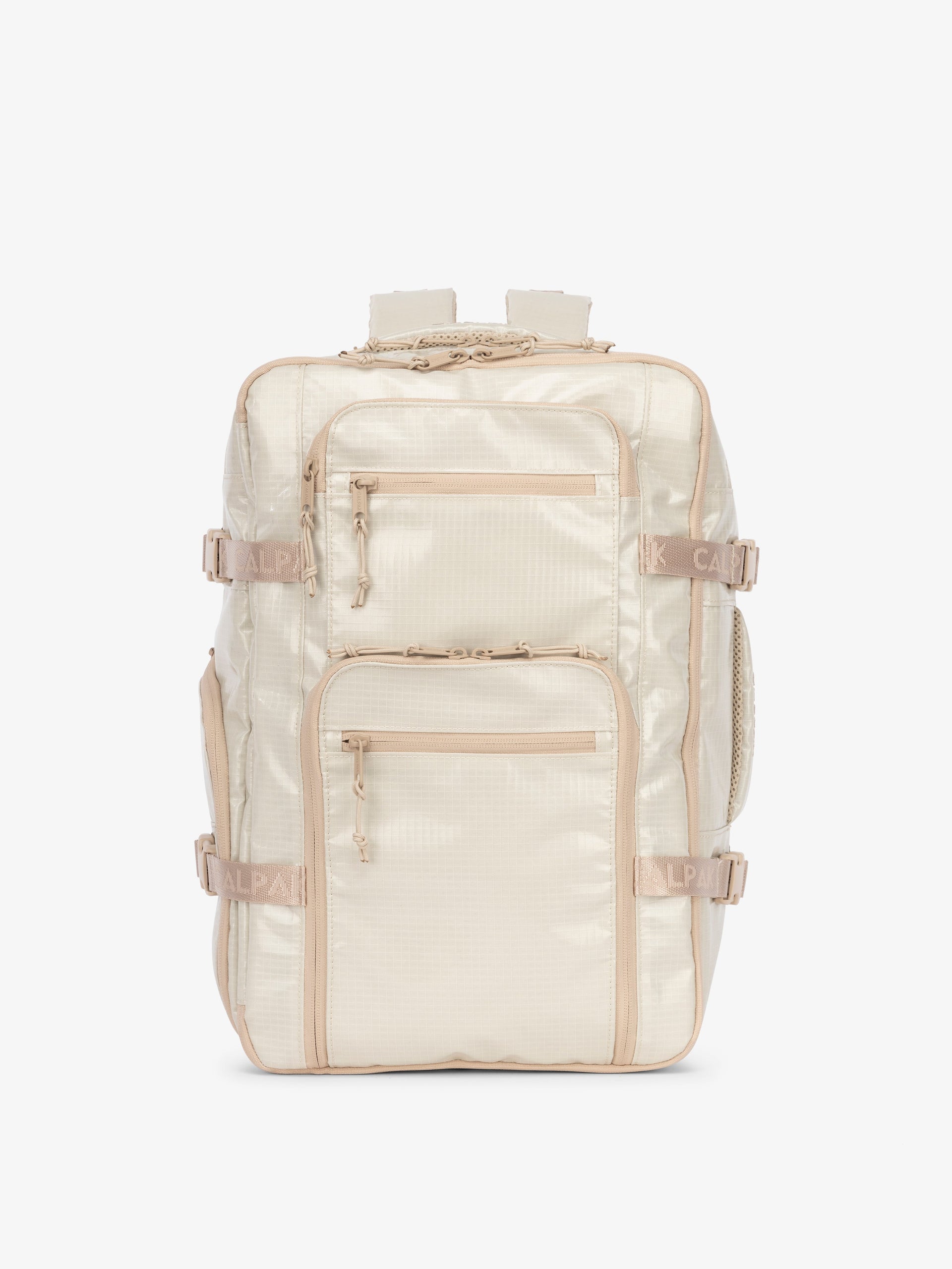 CALPAK Terra 26L laptop backpack duffel in white beige; BPH2201-WHITE-SANDS