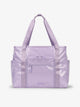 CALPAK Terra 35L Water Resistant Zippered Tote Bag made with durable recycled ripstop exterior, nylon webbing tote straps and multiple exterior pockets in amethyst; TTO2401-AMETHYST