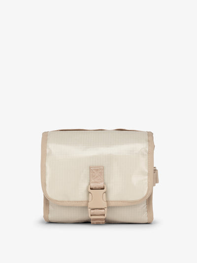 CALPAK Terra Hanging Toiletry Bag in white sands; THY2201-WHITE-SANDS view 1