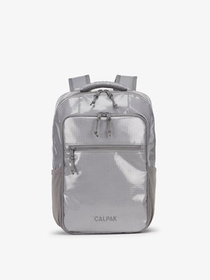 Front view of CALPAK Terra Hydration Backpack in gray storm; BPT2201-STORM