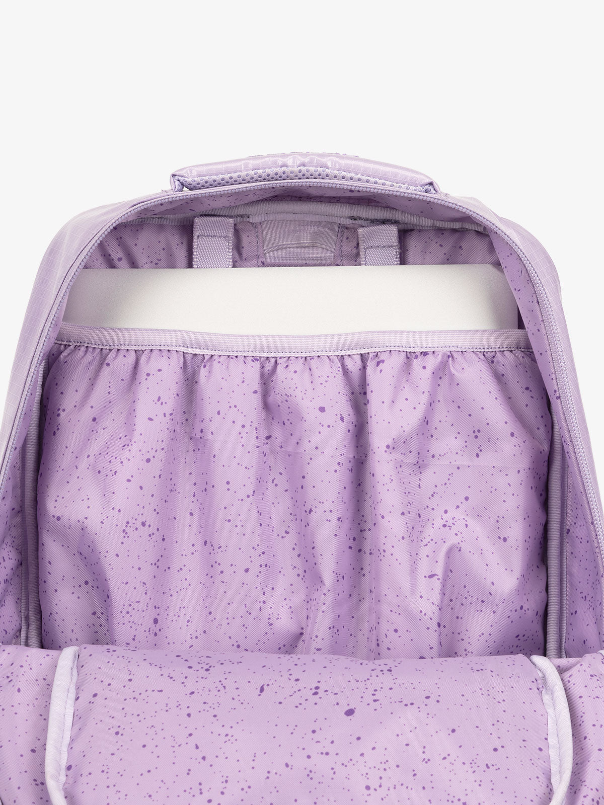 CALPAK Terra Laptop Backpack with laptop slip pocket in amethyst; BPT2201-AMETHYST