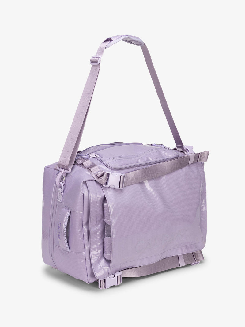 CALPAK Light purple terra large 50L duffel backpack with removable and adjustable body shoulder strap