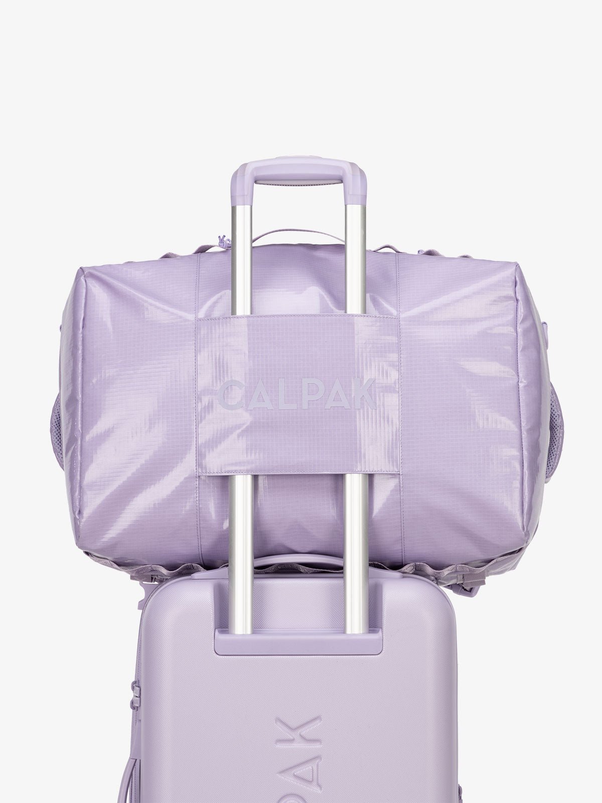 Terra Large 50L Duffel Backpack with trolley passthrough in light purple
