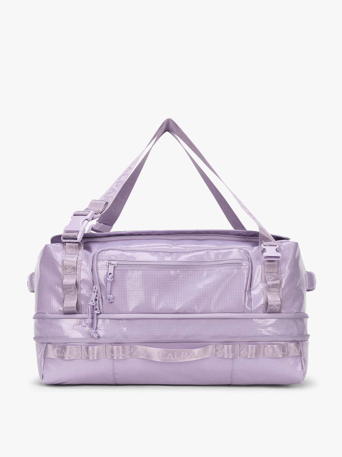 CALPAK Terra Large 50L Duffel Backpack expandable up to 2" in purple amethyst; DTL2301-AMETHYST