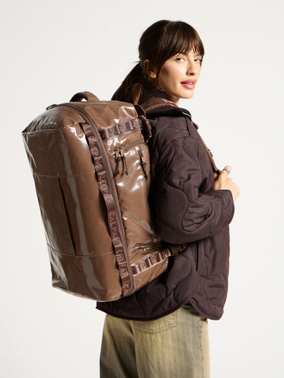 CALPAK Terra 50L Duffel Backpack in brown Cacao; DTL2301-CACAO view 2