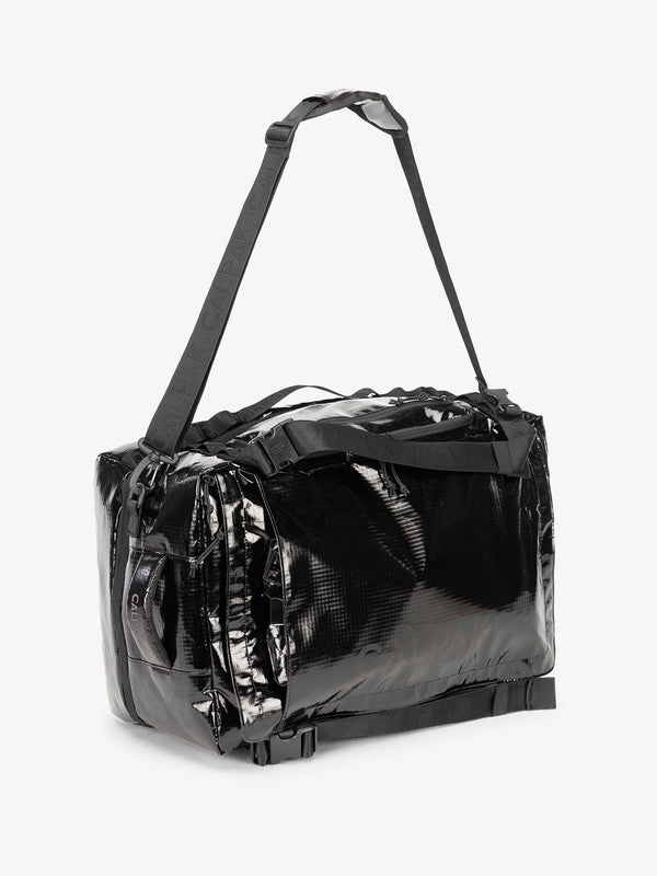 Black obsidian terra large 50L duffel backpack with removable and adjustable body shoulder strap