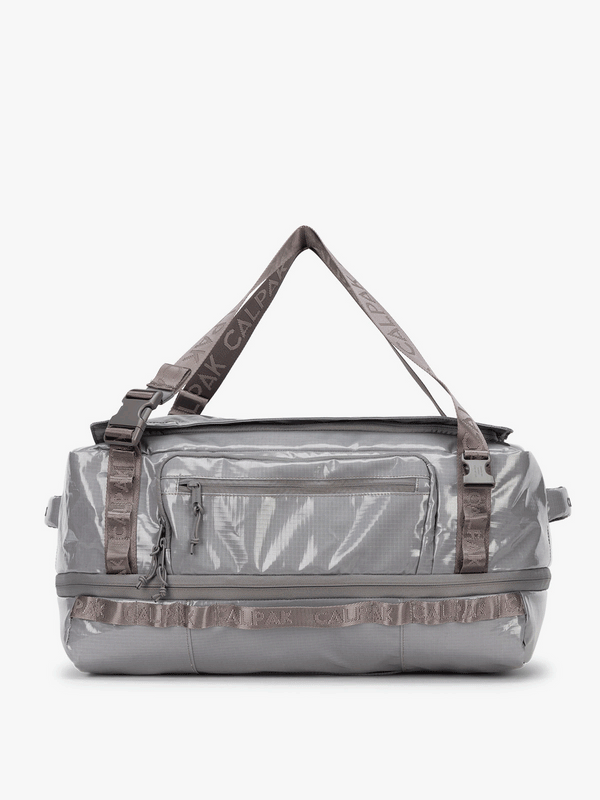 CALPAK Terra Large 50L Duffel Backpack expandable up to 2" in gray storm