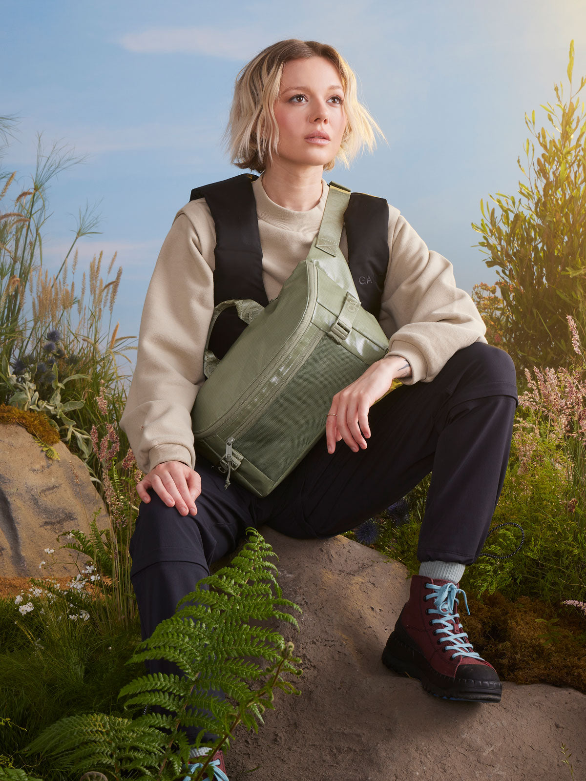women with CALPAK sling back for travel; CBH2201-JUNIPER