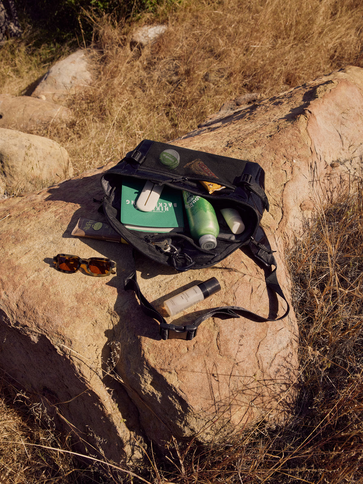 CALPAK sling bag for men; CBH2201-OBSIDIAN