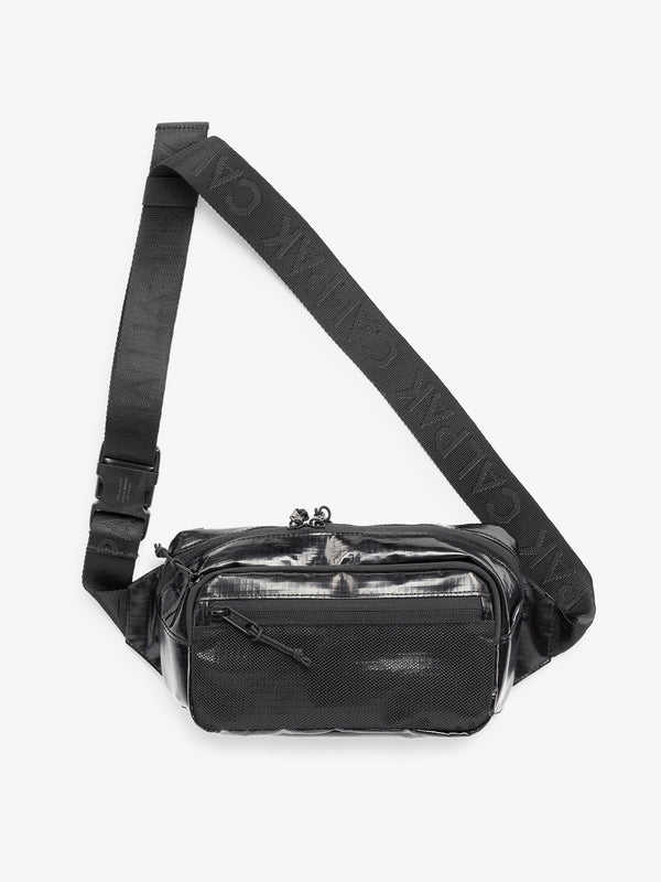 Terra small crossbody sling bag with adjustable nylon strap in black
