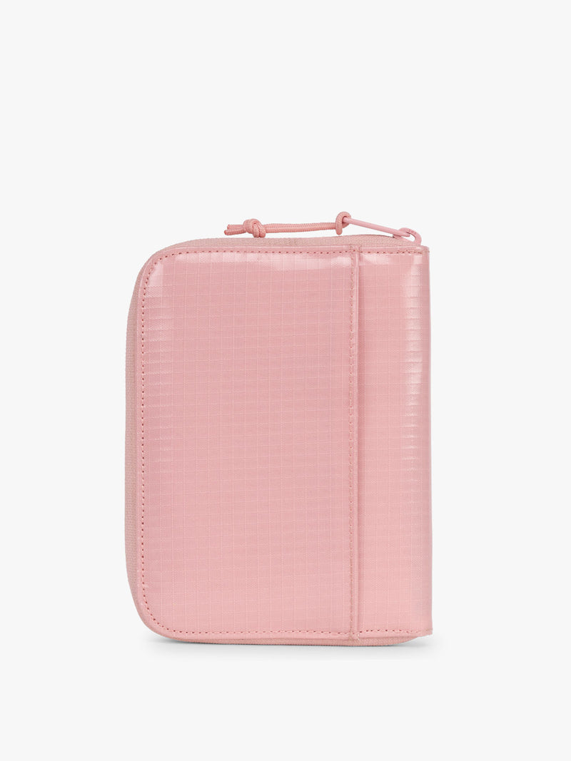 CALPAK Terra Zippered Passport Wallet Blossom pink back view