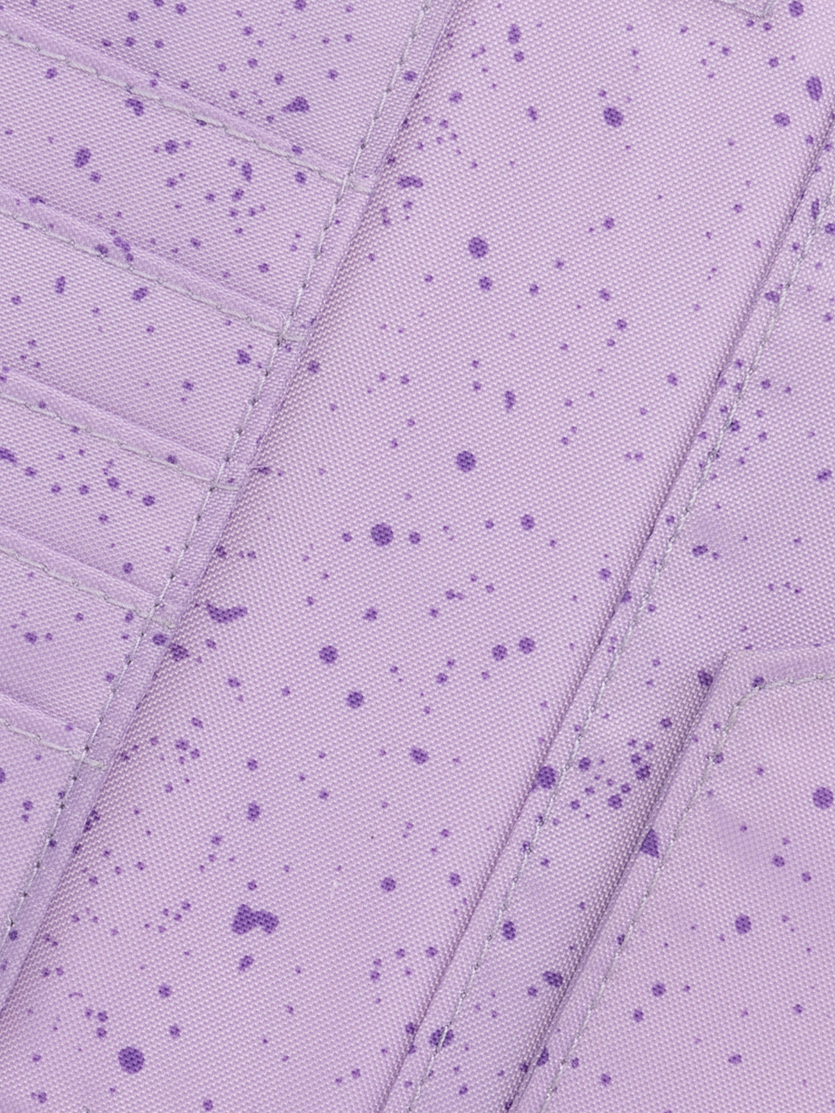 Inner lining of CALPAK Terra Zippered Passport Wallet in lavender Amethyst; ATPW2501-AMETHYST
