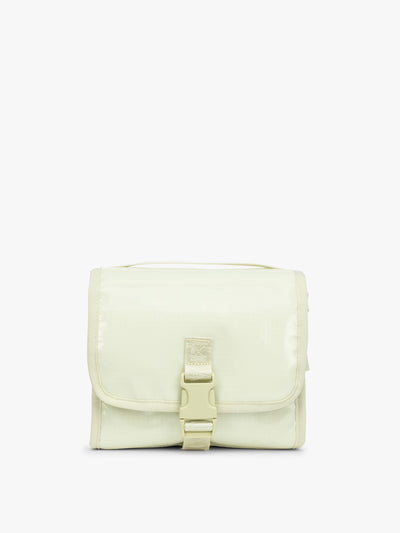 CALPAK Terra Hanging Toiletry Bag in light green Celadon with front buckle; THY2201-CELADON view 1