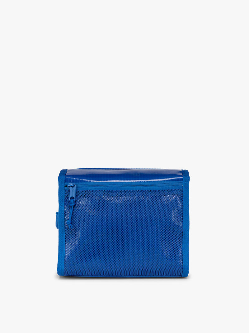 CALPAK Terra Hanging Toiletry Bag in blue Cobalt back