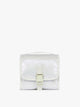 CALPAK Terra Hanging Toiletry Bag in shiny white Moonbeam with front buckle; THY2201-MOONBEAM