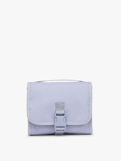 CALPAK Terra Hanging Toiletry Bag in light purple Sea Glass with front buckle; THY2201-SEA-GLASS view 1
