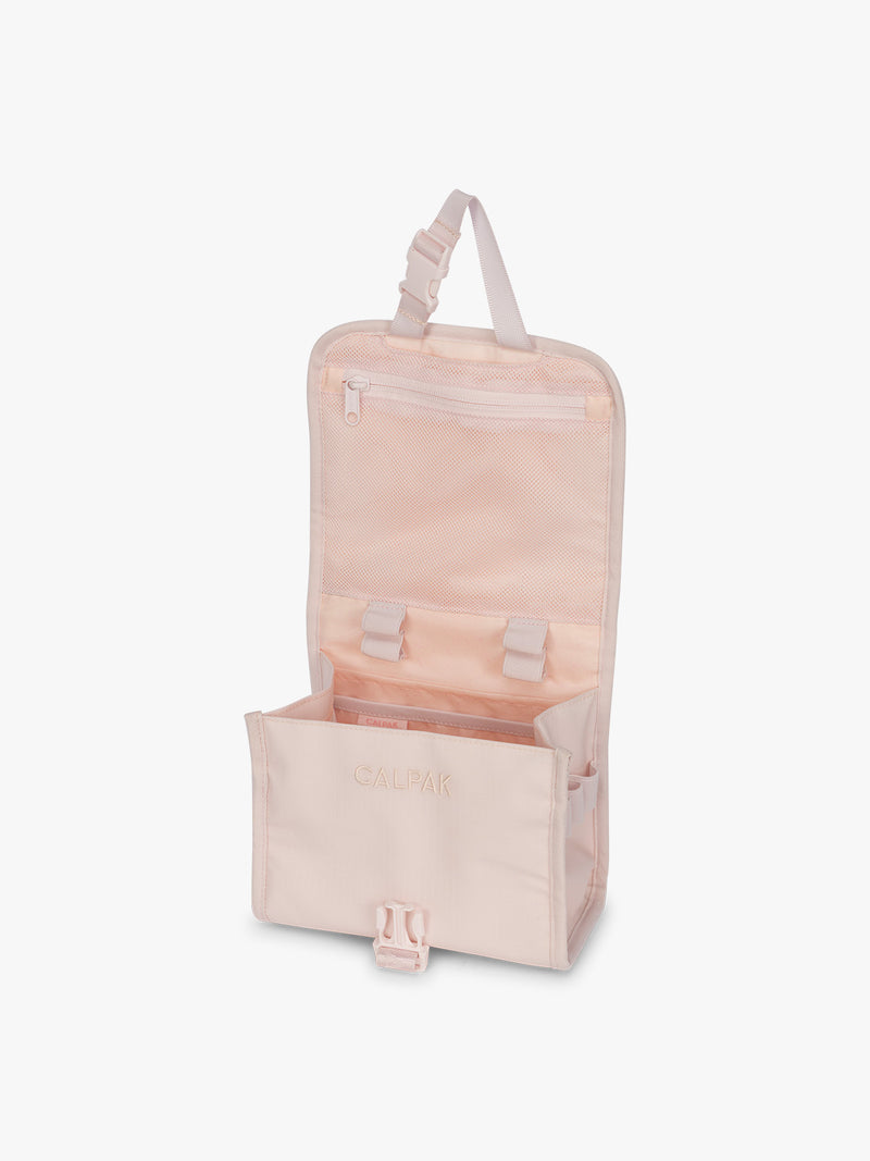 Terra Hanging Toiletry Bag in Shell Pink