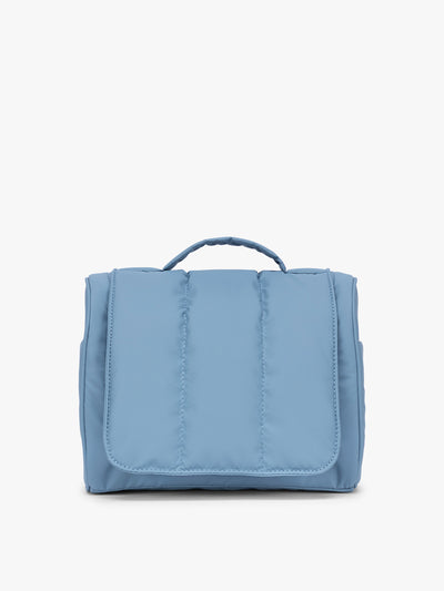 CALPAK Luka Hanging Toiletry Bag in light blue French Blue; TLH2301-FRENCH-BLUE view 1