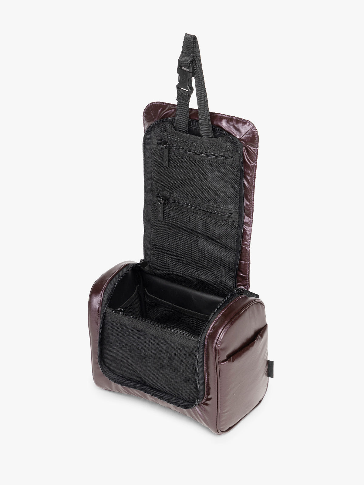 Luka Hanging Toiletry Bag in Glazed Dark Cherry | CALPAK