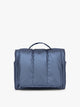 CALPAK Luka Hanging Toiletry Bag in metallic dark blue material in Metallic Indigo; TLH2301-METALLIC-INDIGO