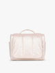 CALPAK Luka Hanging Toiletry Bag in light pink shiny Pearlescent; TLH2301-PEARLESCENT