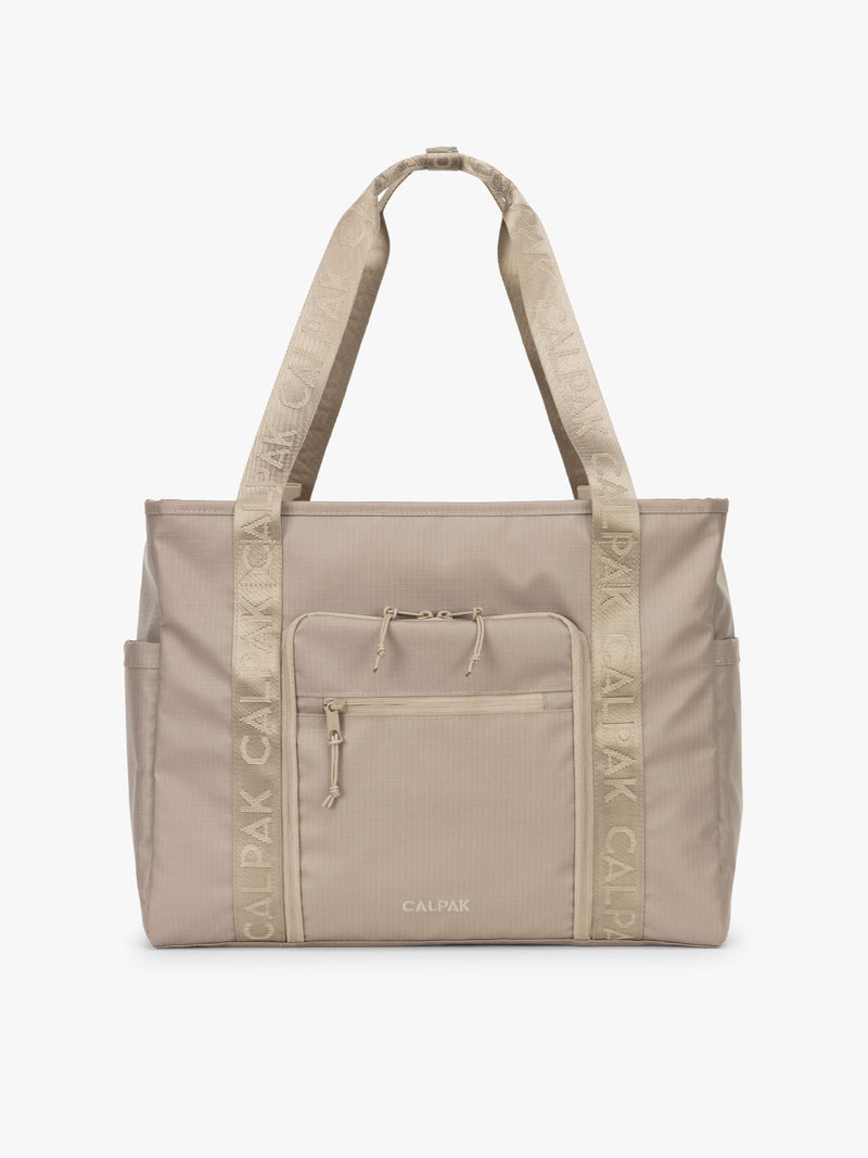 CALPAK Terra 35L Tote in beige Stone front