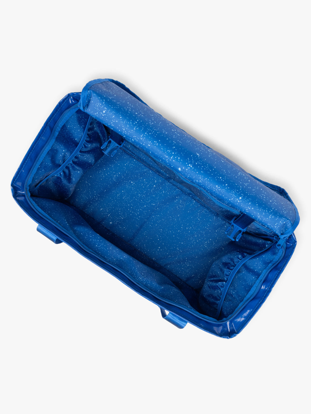 CALPAK Terra 35L Tote in blue Cobalt opened; TTO2401-COBALT