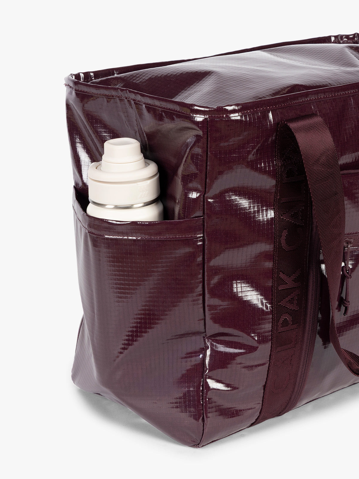 Terra 35L Water Resistant Zip Tote Bag in Dark Cherry | CALPAK