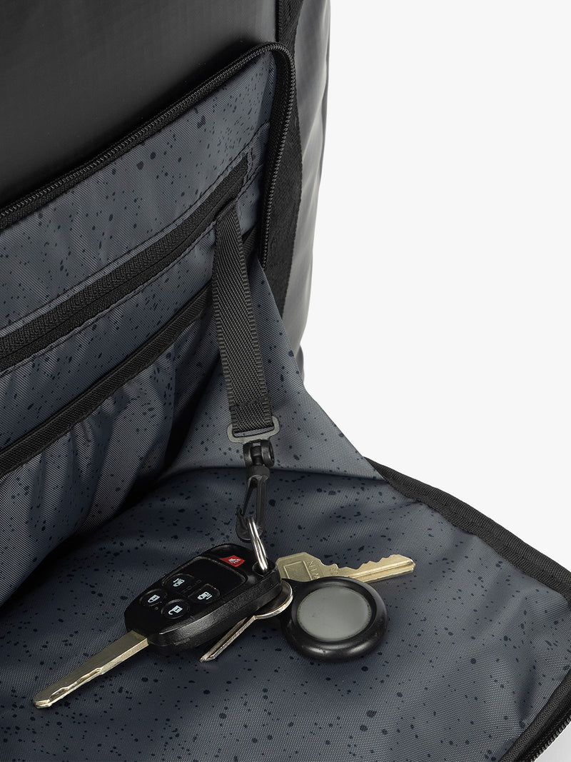 CALPAK Terra 35L Tote in black Matte Obsidian key link