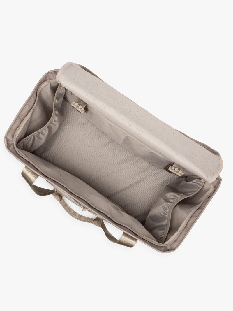 CALPAK Terra 35L Tote in beige Stone open interior