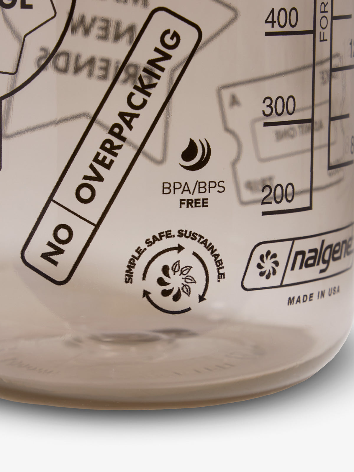CALPAK Water Bottle VIT Souvenir close up of sustainable logo; CPP2502-BOTTLE