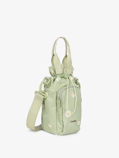 CALPAK water bottle sling with strap in daisy; AWH2101-DAISY