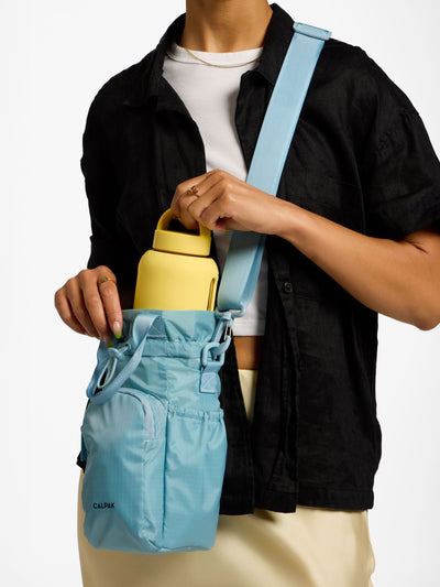 CALPAK Water Bottle Holder in powder blue; AWH2101-POWDER-BLUE view 2