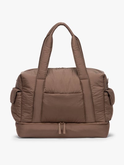 CALPAK Weekender Duffel in brown hazelnut; WDB2501-HAZELNUT