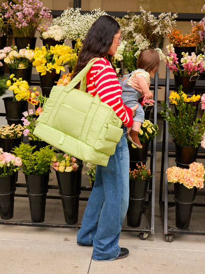 CALPAK Weekender Duffel in light green Lime; WDB2501-LIME view 2