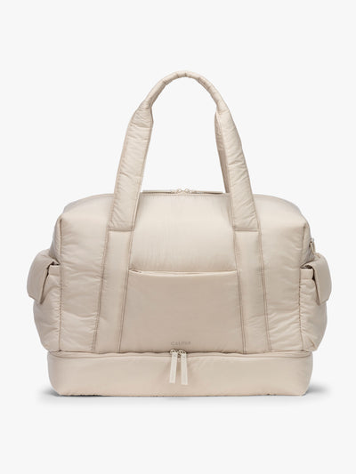 CALPAK Weekender Duffel in white Oatmeal; WDB2501-OATMEAL view 1