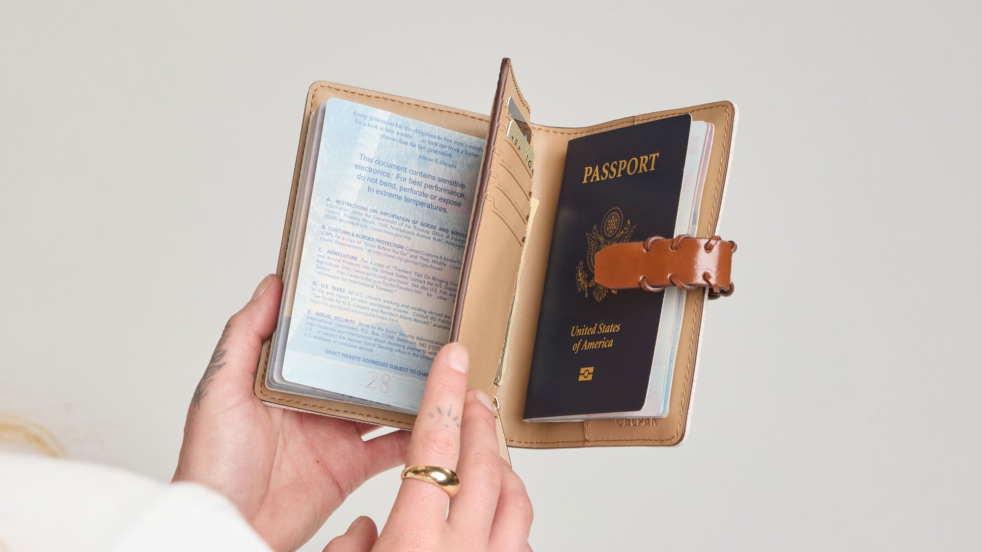 Colette Multi Passport Canvas Wallet in Black | CALPAK