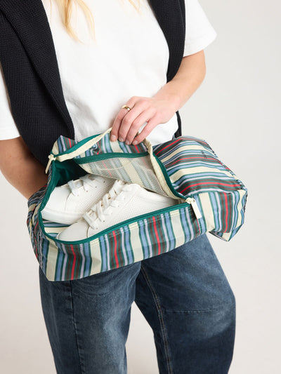 CALPAK Shoe Cubes in Riviera Stripe; KSB2001-RIVIERA-STRIPE view 2