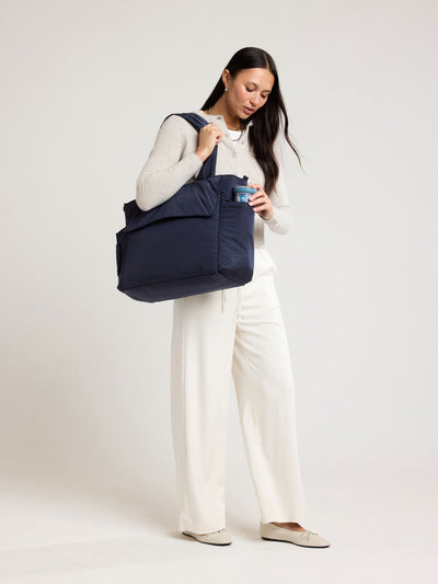 CALPAK Diaper Tote bag in blue Navy; TBB2401-NAVY view 2