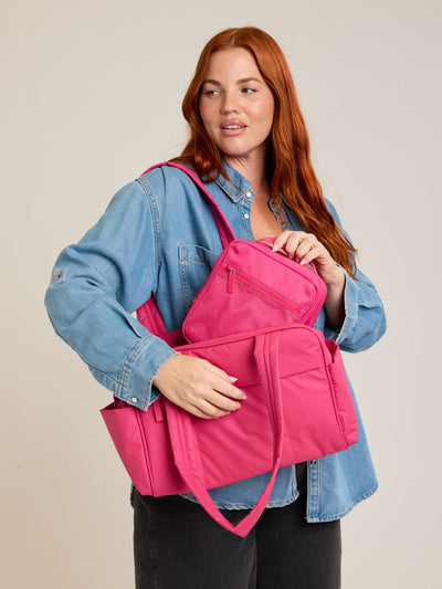 CALPAK Everything Cube in bright pink Dragonfruit; ACE2401-DRAGONFRUIT view 2