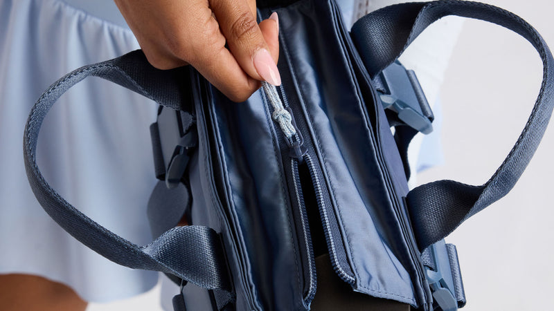 CALPAK Fit Crossbody Gym Bag with multiple interior and exterior pockets