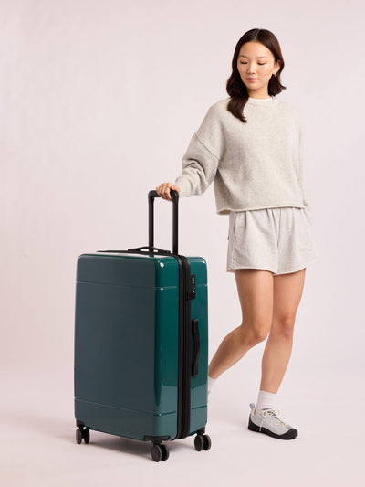 CALPAK Hue Large Luggage in dark green Kale; LHU1028-GLAZED-KALE view 2