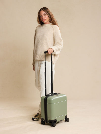 CALPAK Hue Mini Carry On Luggage in green Juniper; LHU1014-JUNIPER view 2