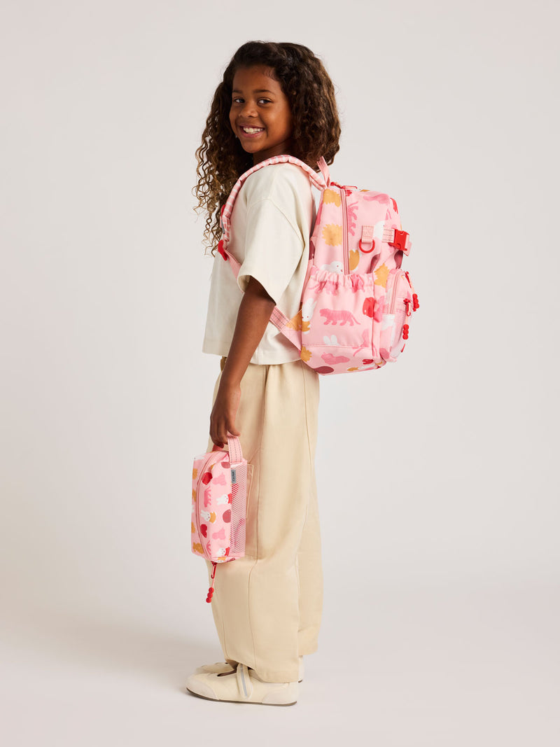Miffy Kids Small Backpack in Miffy Pink Zoo Trip